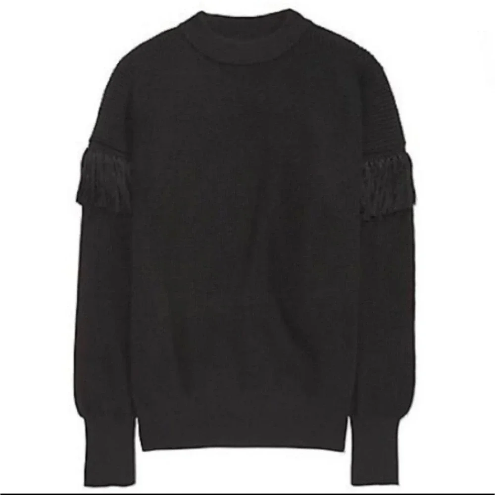 Tory Burch Black and White Crew Neck Sweater - Picture 9 of 9